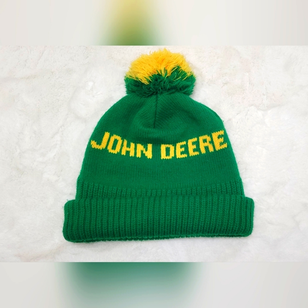 ☆RARE☆ 1970'S Vintage John Deere hat with pom pom